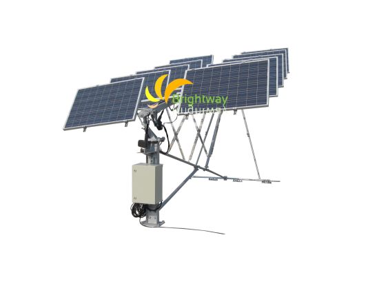 Structure de suivi unique de l'inclinaison solaire de 2,7 kW