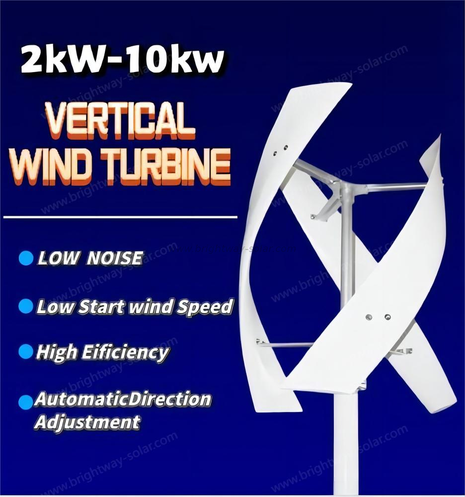 Brightway 5000W Axis vertical Éolienne 2KW 3KW 5KW 10KW