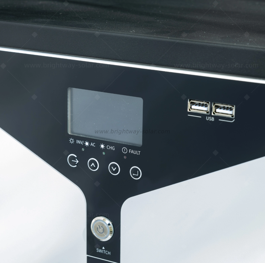 Brightway 2kw onduleur tout dans un seul système de batterie de stockage d'énergie solaire 2,56 kWh avec MPPT
