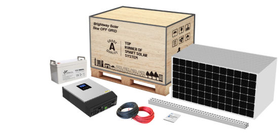 batterie au lithium de système de génération de panneau solaire du système solaire 3kw 5kVA 450W