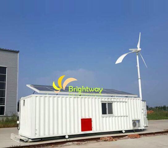 2kw / 5kw éolien Solar Diesel Génération hybride Système de puissance hybride maison pliable pour la ferme / la zone rurale