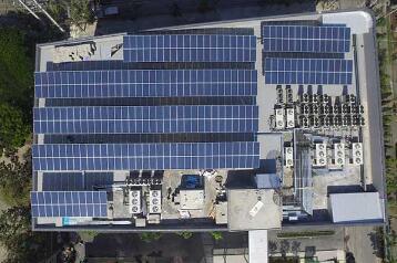 Système d'alimentation solaire relié au réseau de toit industriel et commercial distribué de 1 MW